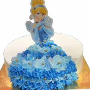 Blue Barbie Doll Cake