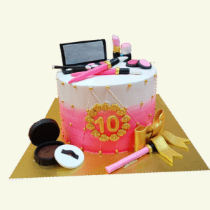Make Up Kit Theme Cake