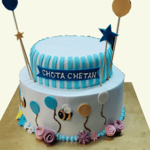Semi Fondant Balloons Theme Cake