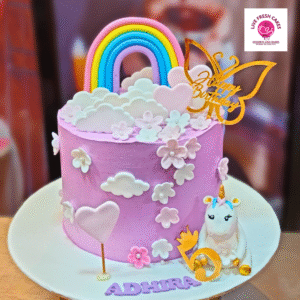 Magical Rainbow Unicorn Cake