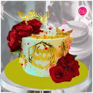 Golden Butterfly Cake